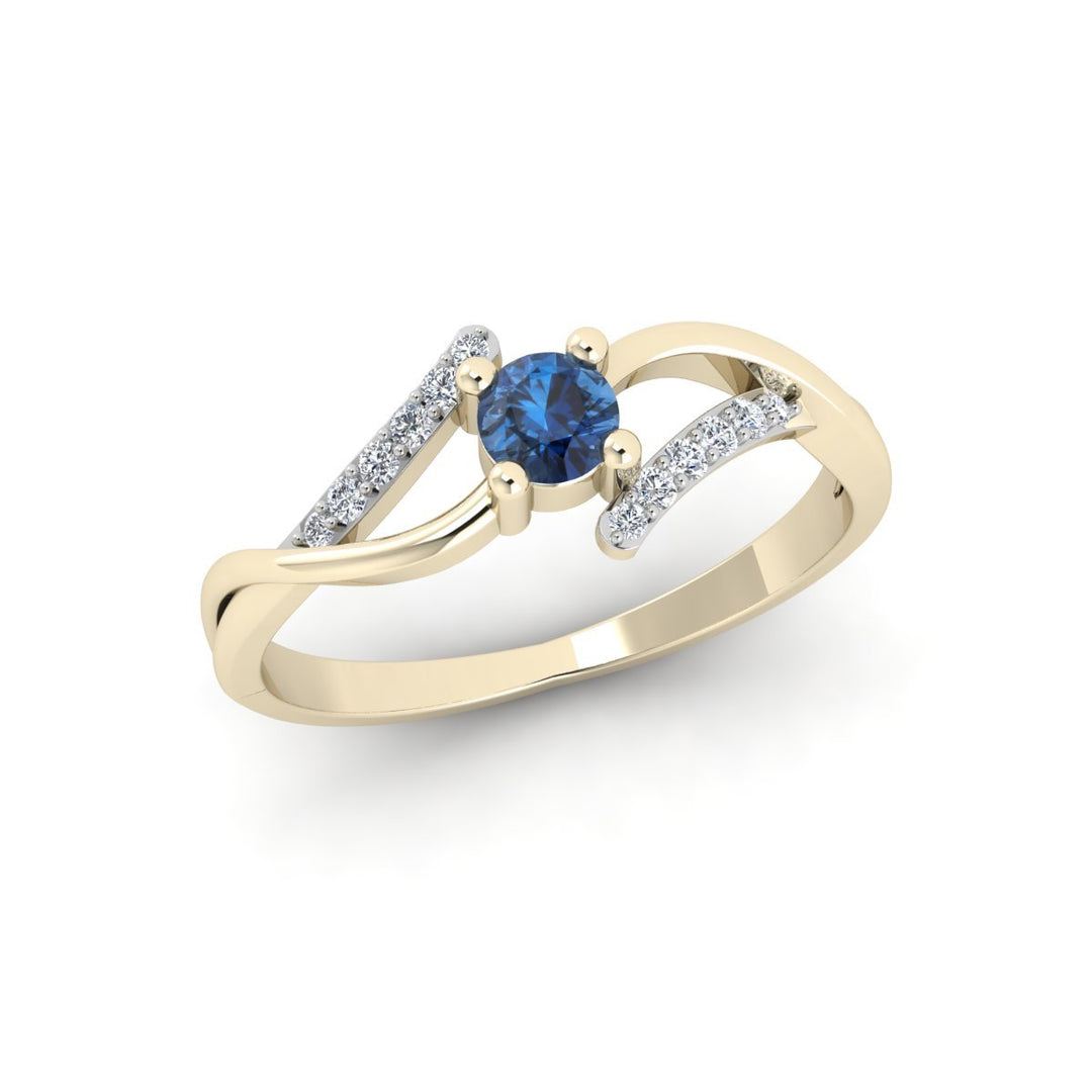 Alluring Band Blue Sapphire Ring