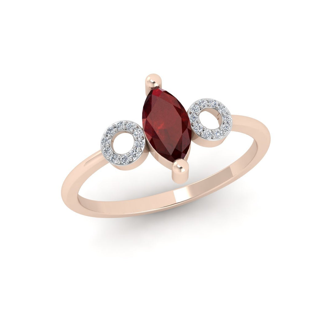 Alluring Marquise Ruby Ring