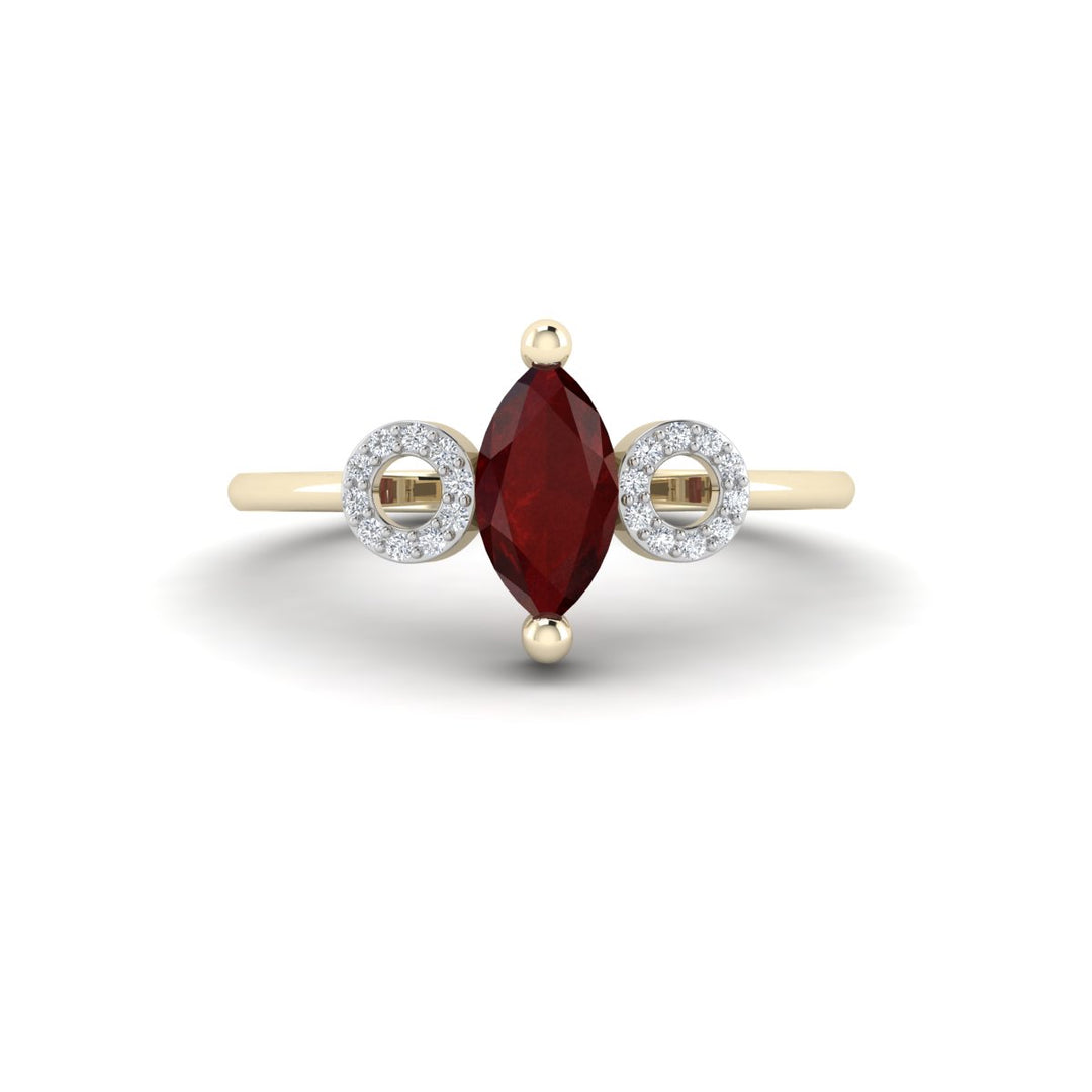 Alluring Marquise Ruby Ring