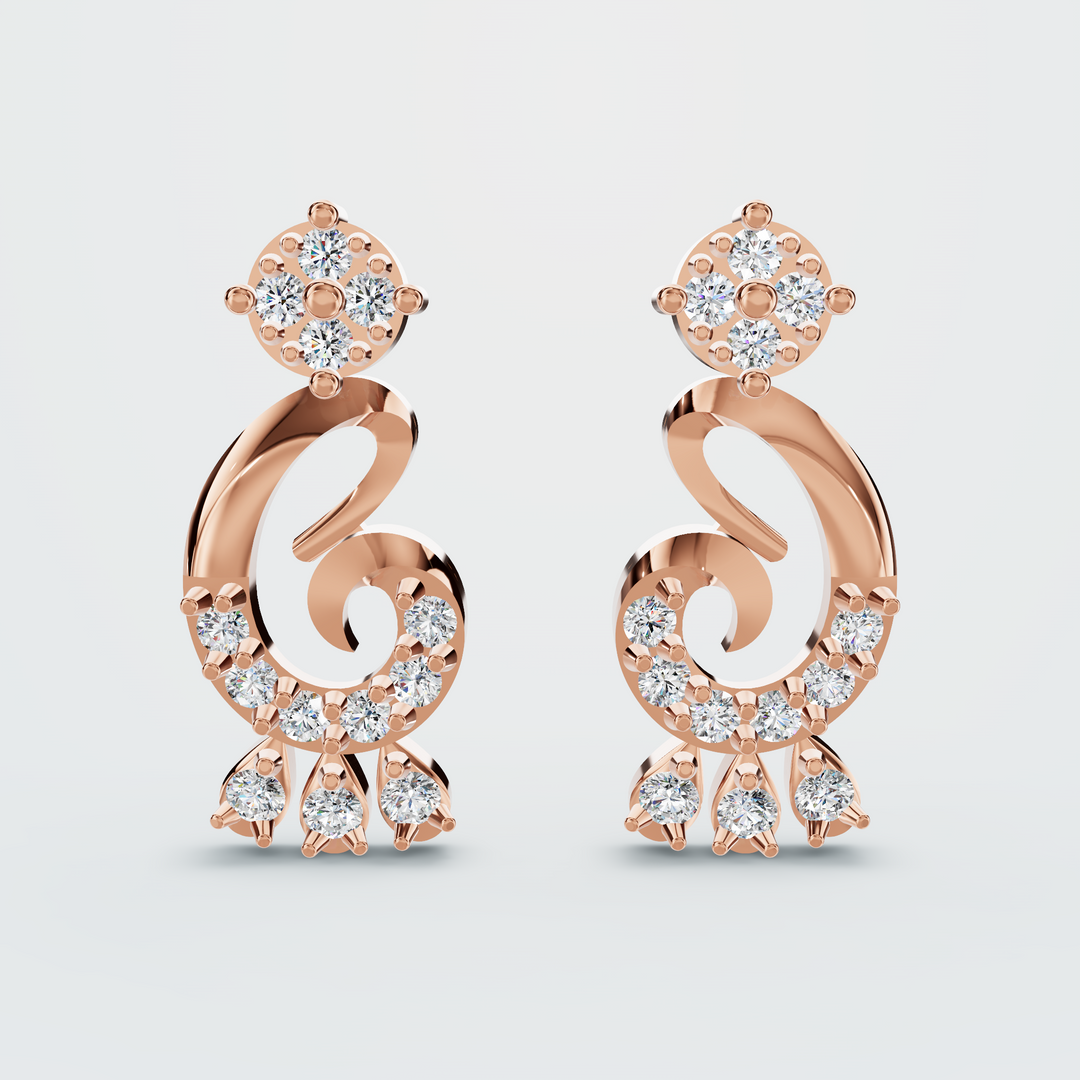 Glimmer Chic Charm Diamond Earrings