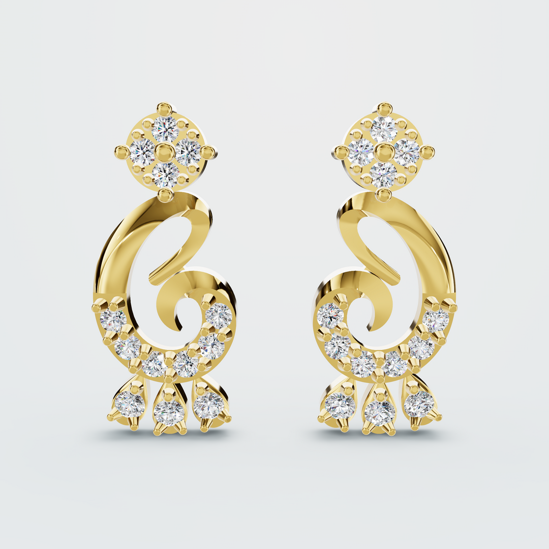 Glimmer Chic Charm Diamond Earrings