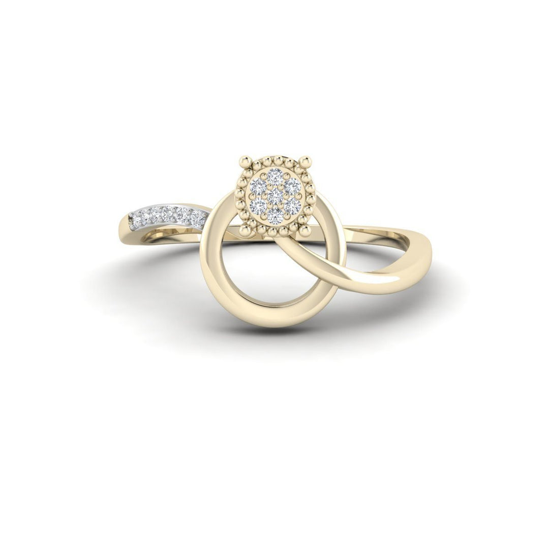 Delicate Milgrain Diamond Ring