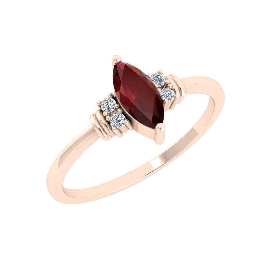 Dainty Marquise Ruby Ring