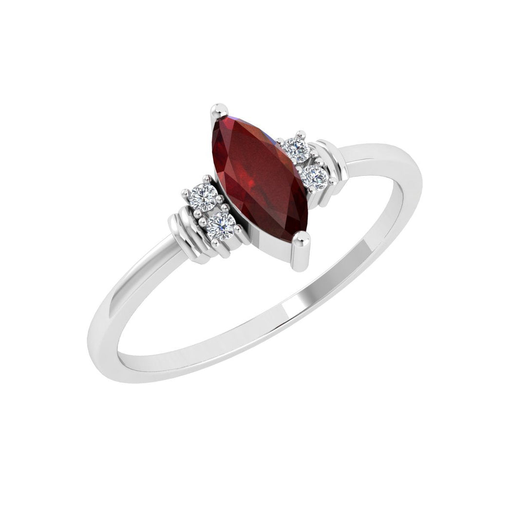 Dainty Marquise Ruby Ring