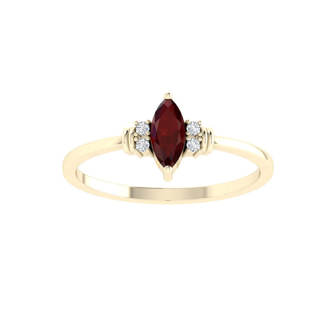 Dainty Marquise Ruby Ring