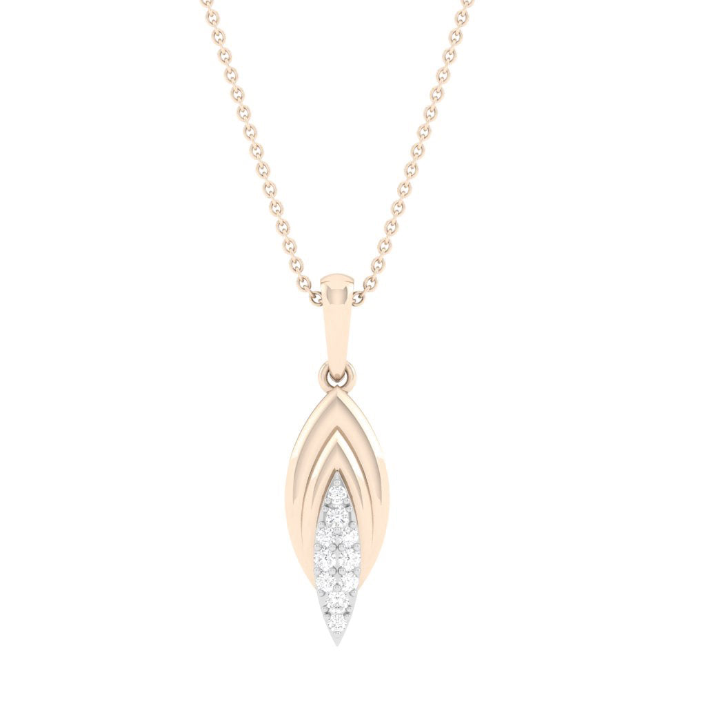 Feather Charm Diamond Pendant