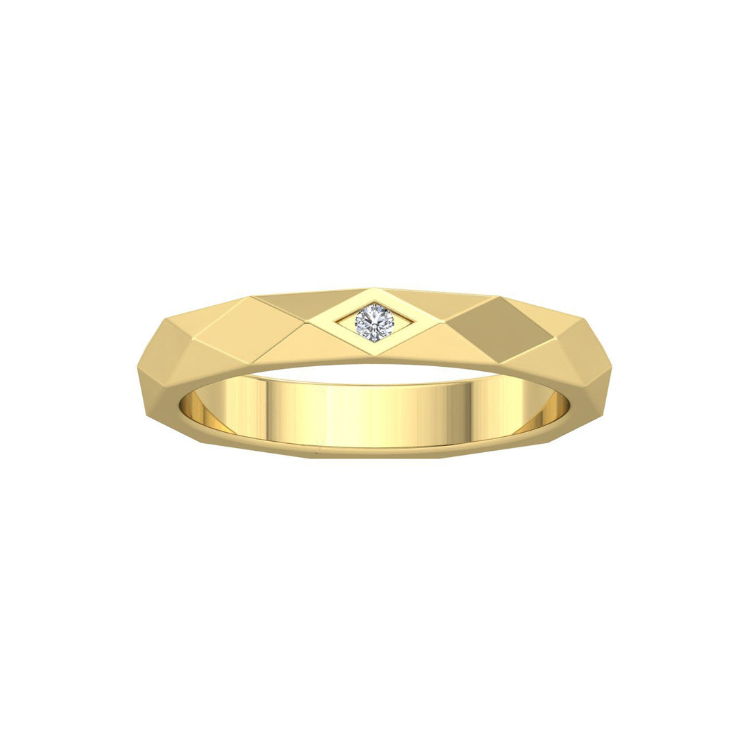 Check Diamond Gold Band