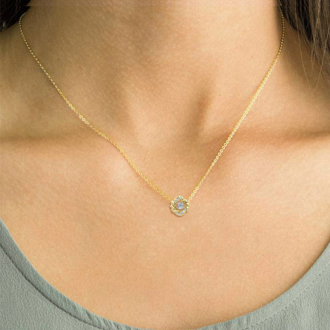 Flora Gold Diamond Necklace