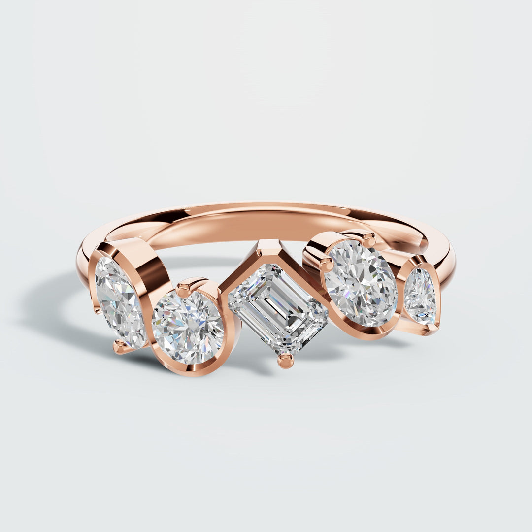 Multi Stone Crown Ring