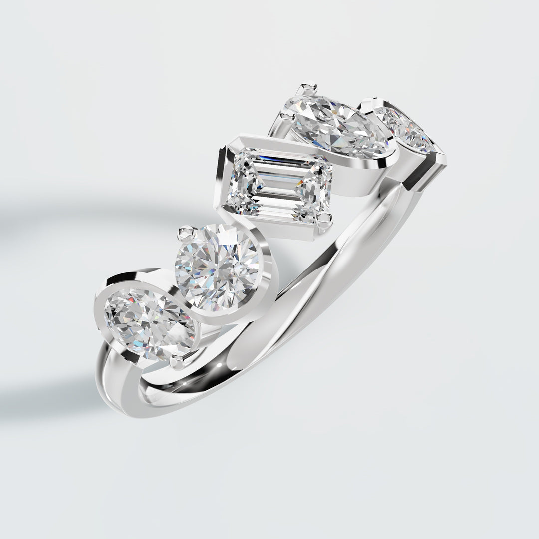 Multi Stone Crown Ring