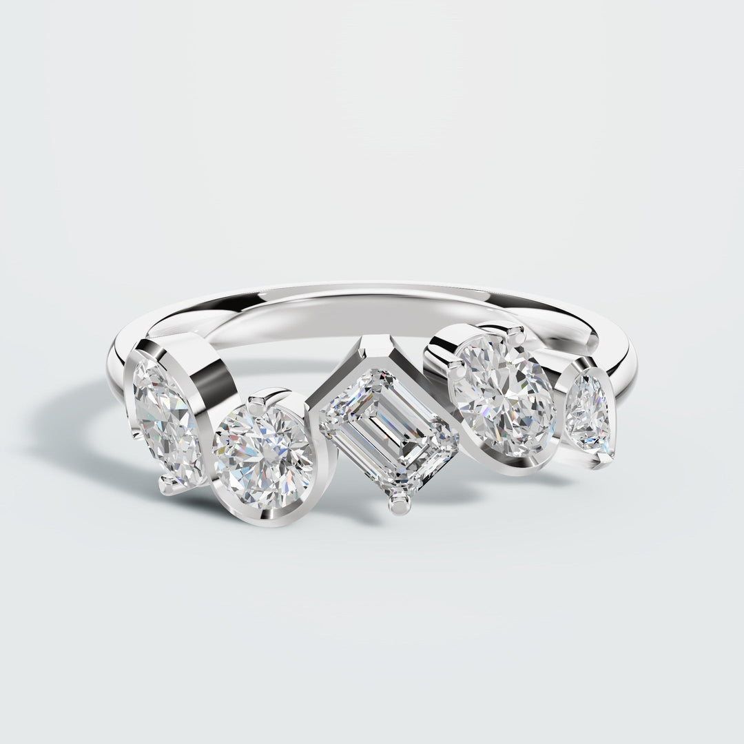 Multi Stone Crown Ring