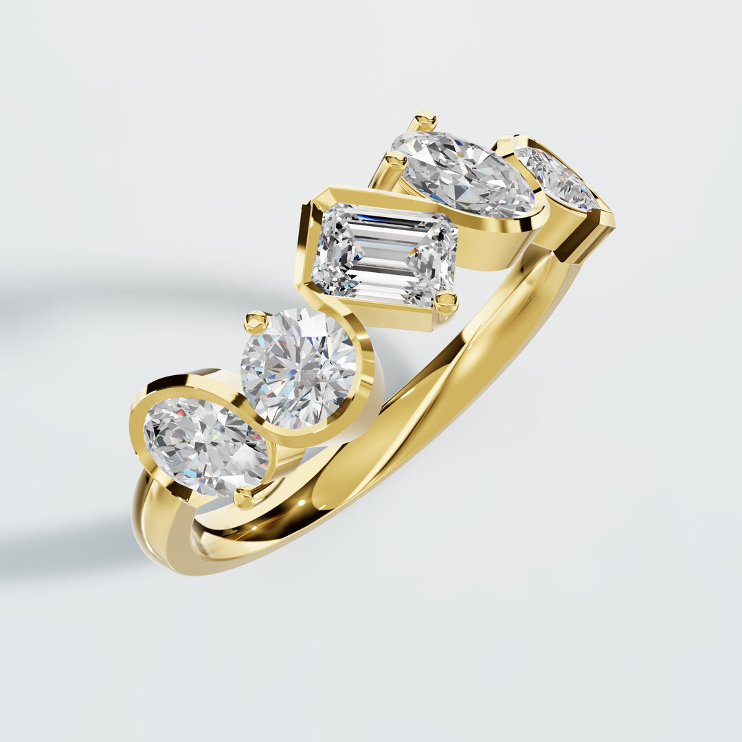 Multi Stone Crown Ring