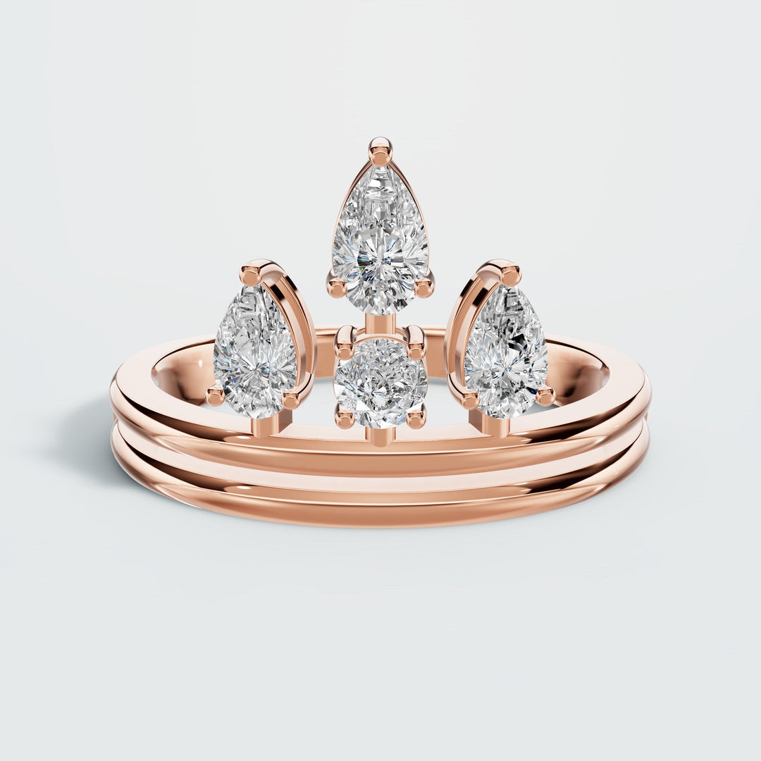 Double Band Crown Ring