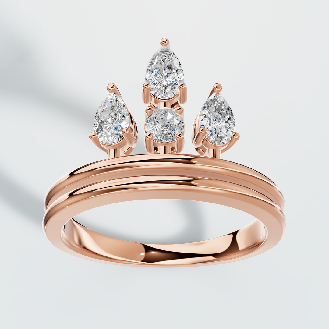 Double Band Crown Ring