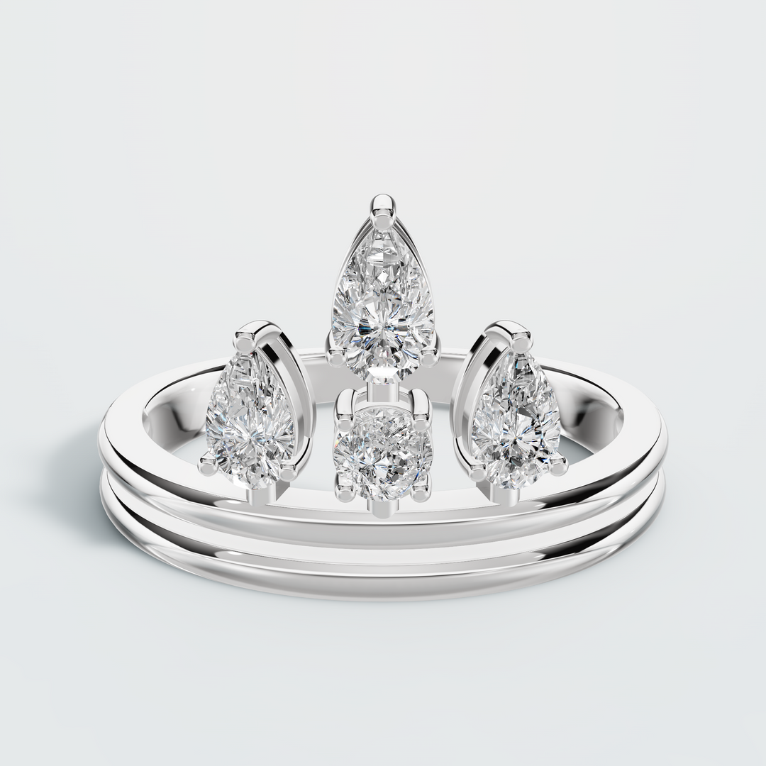 Double Band Crown Ring