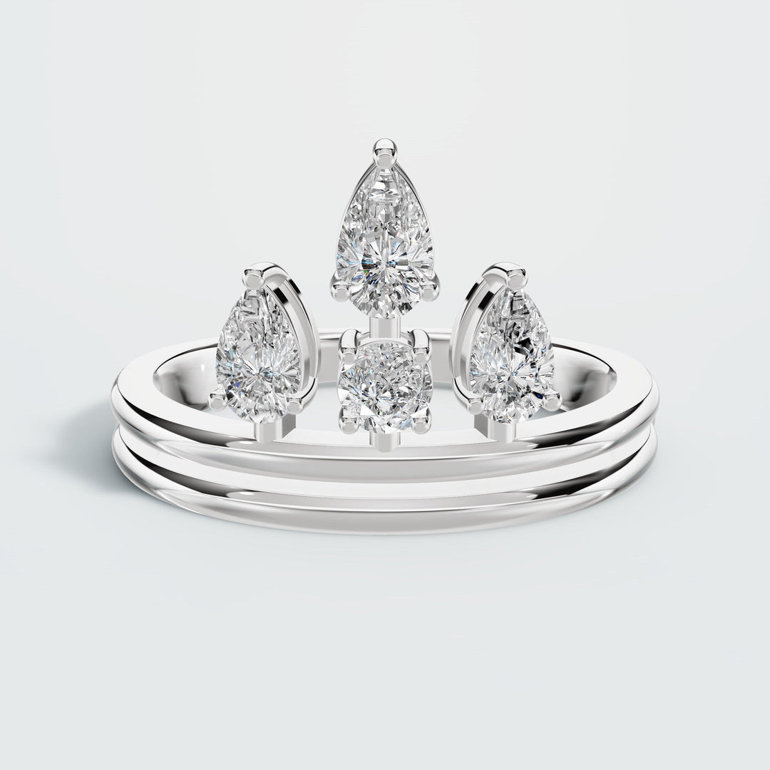Double Band Crown Ring