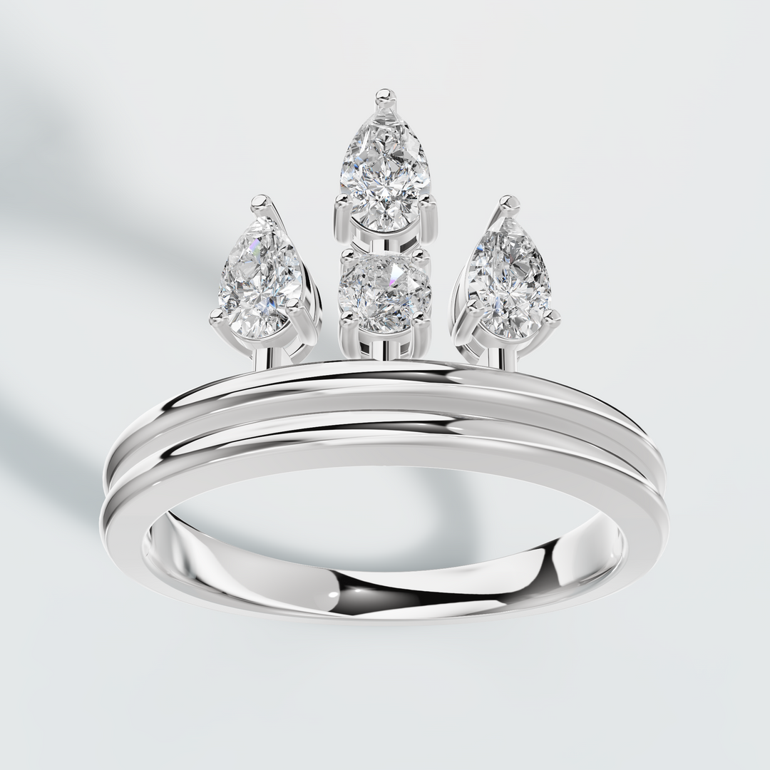 Double Band Crown Ring