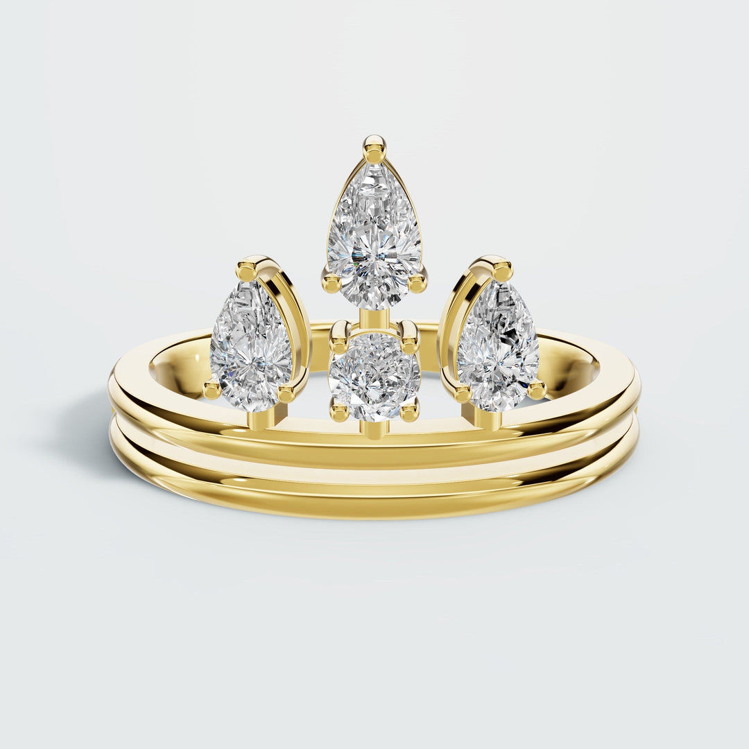 Double Band Crown Ring