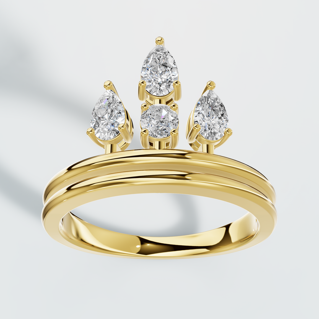 Double Band Crown Ring