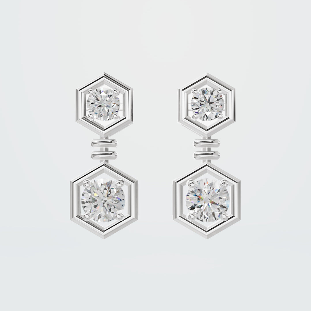 Teardrop round earring