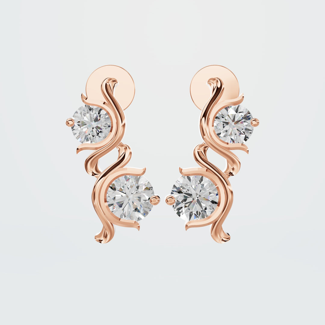 Duo Diamond studs