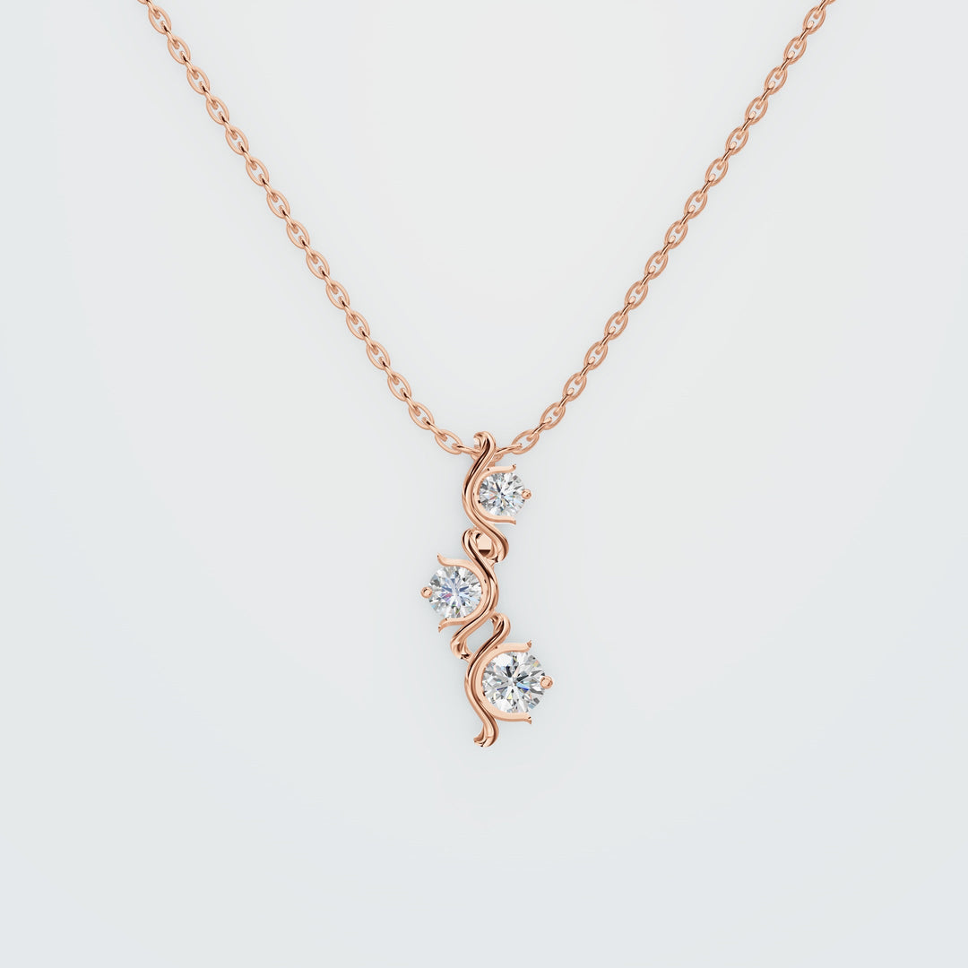Floral solitare Necklace