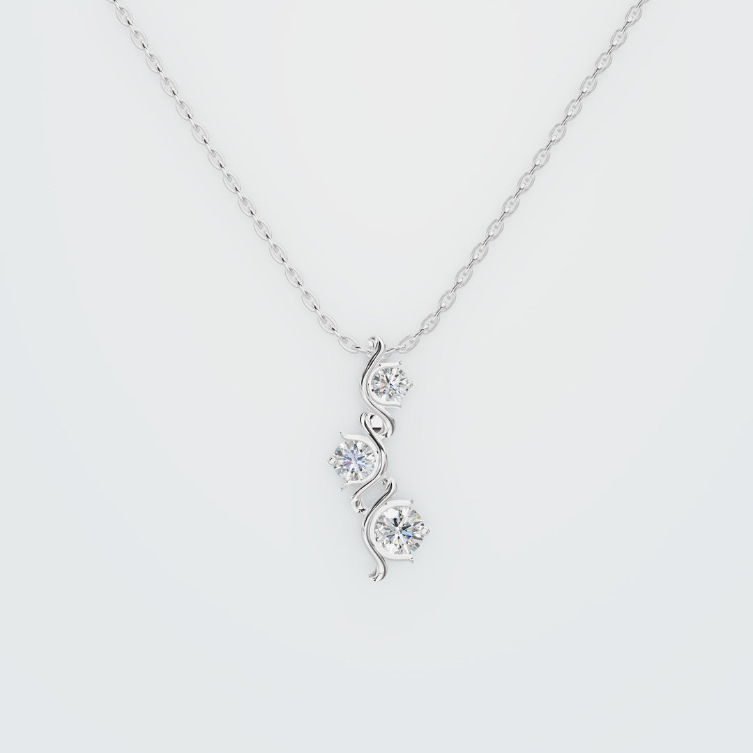 Floral solitare Necklace