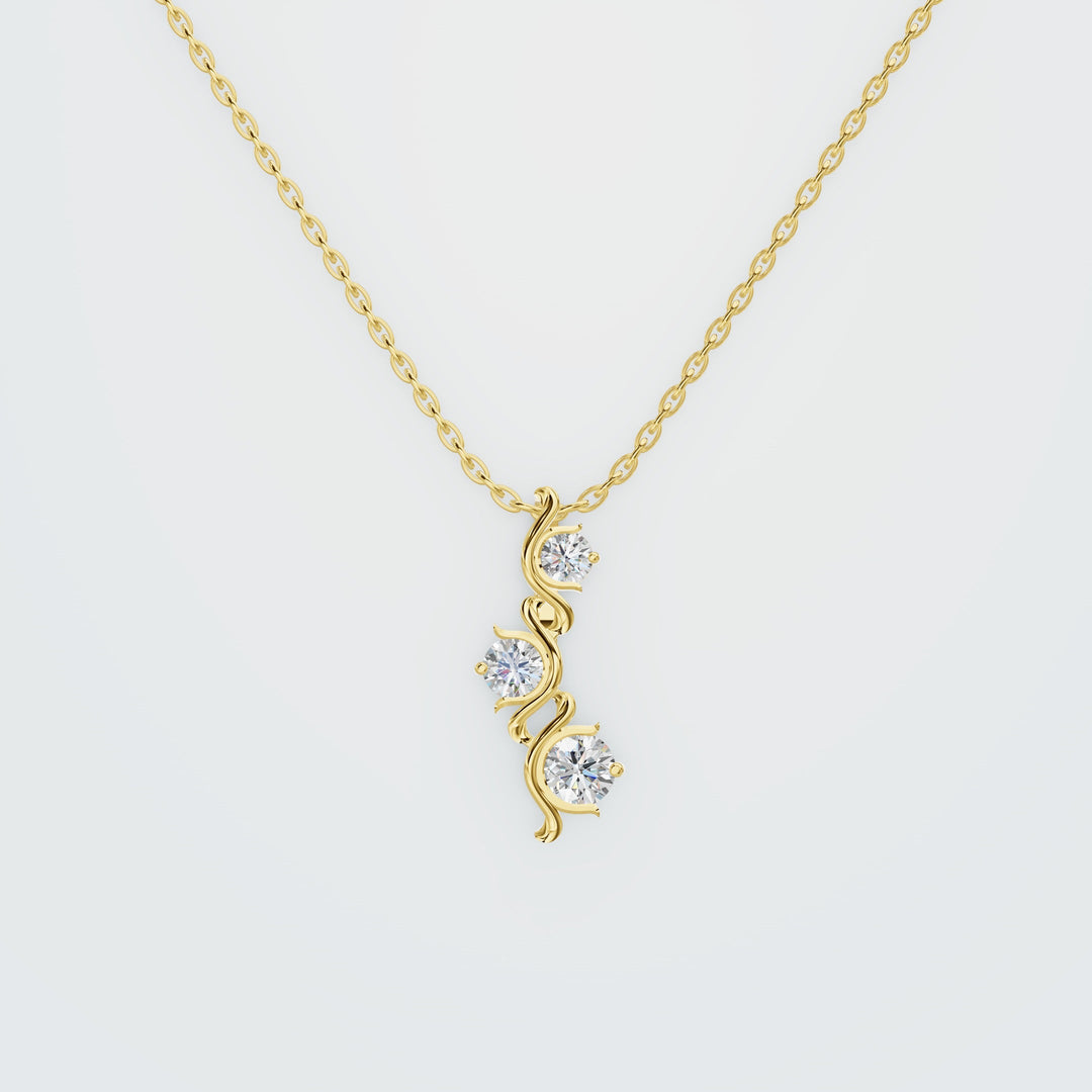 Floral solitare Necklace