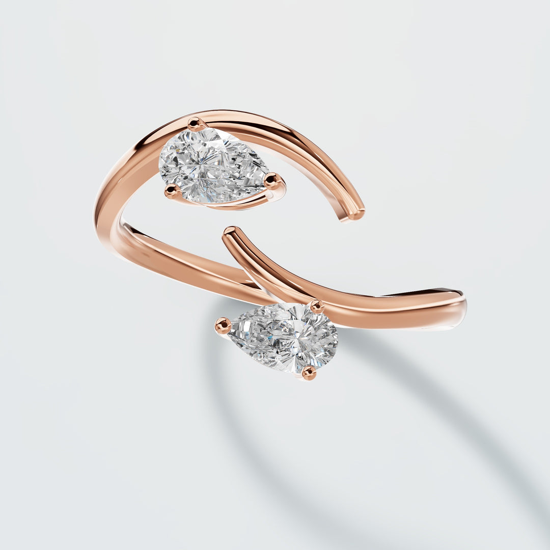 Mary drop diamond ring