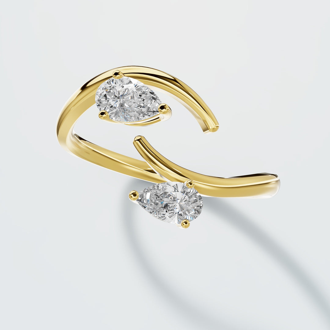 Mary drop diamond ring