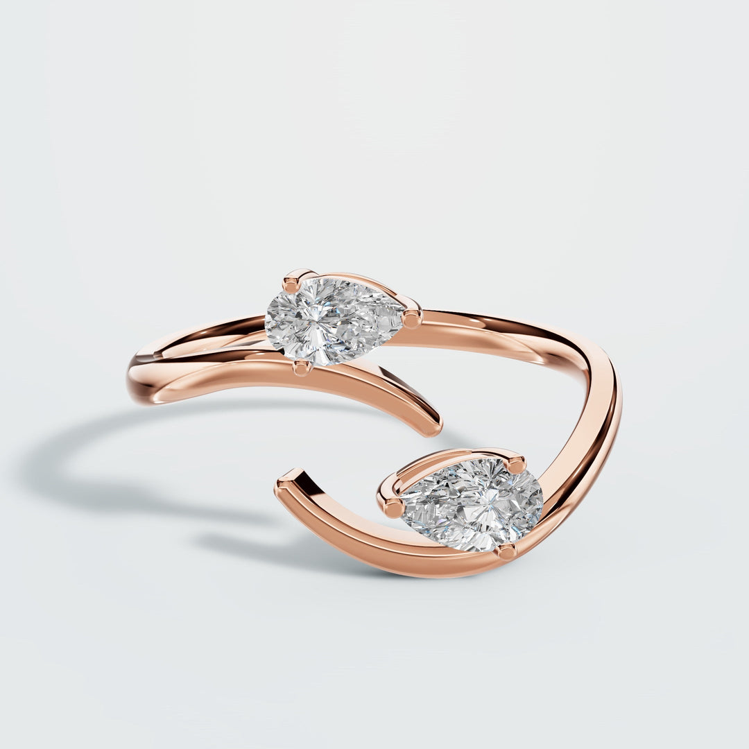 Mary drop diamond ring
