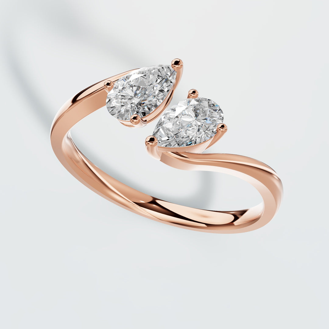 Double Drop Diamond ring