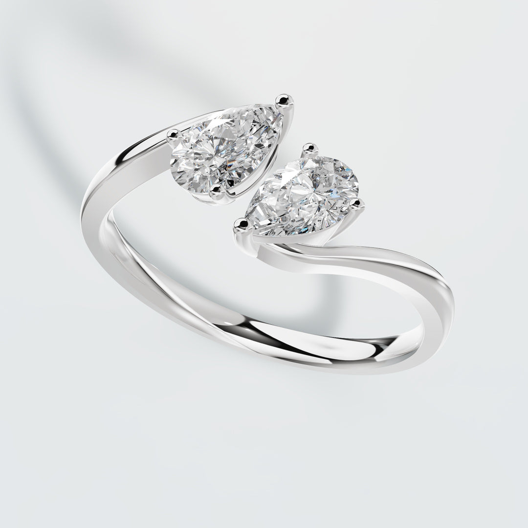 Double Drop Diamond ring