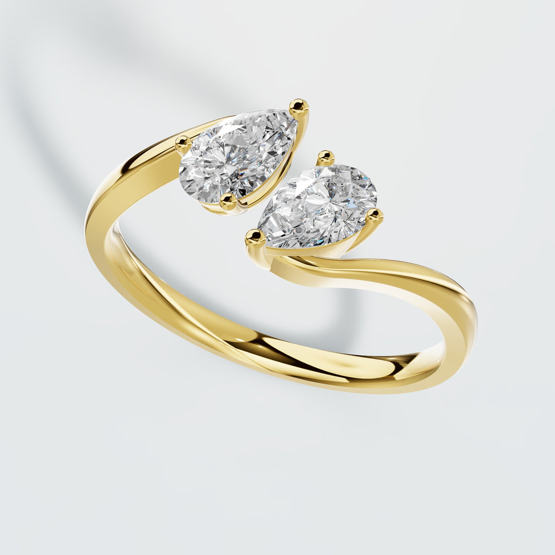 Double Drop Diamond ring