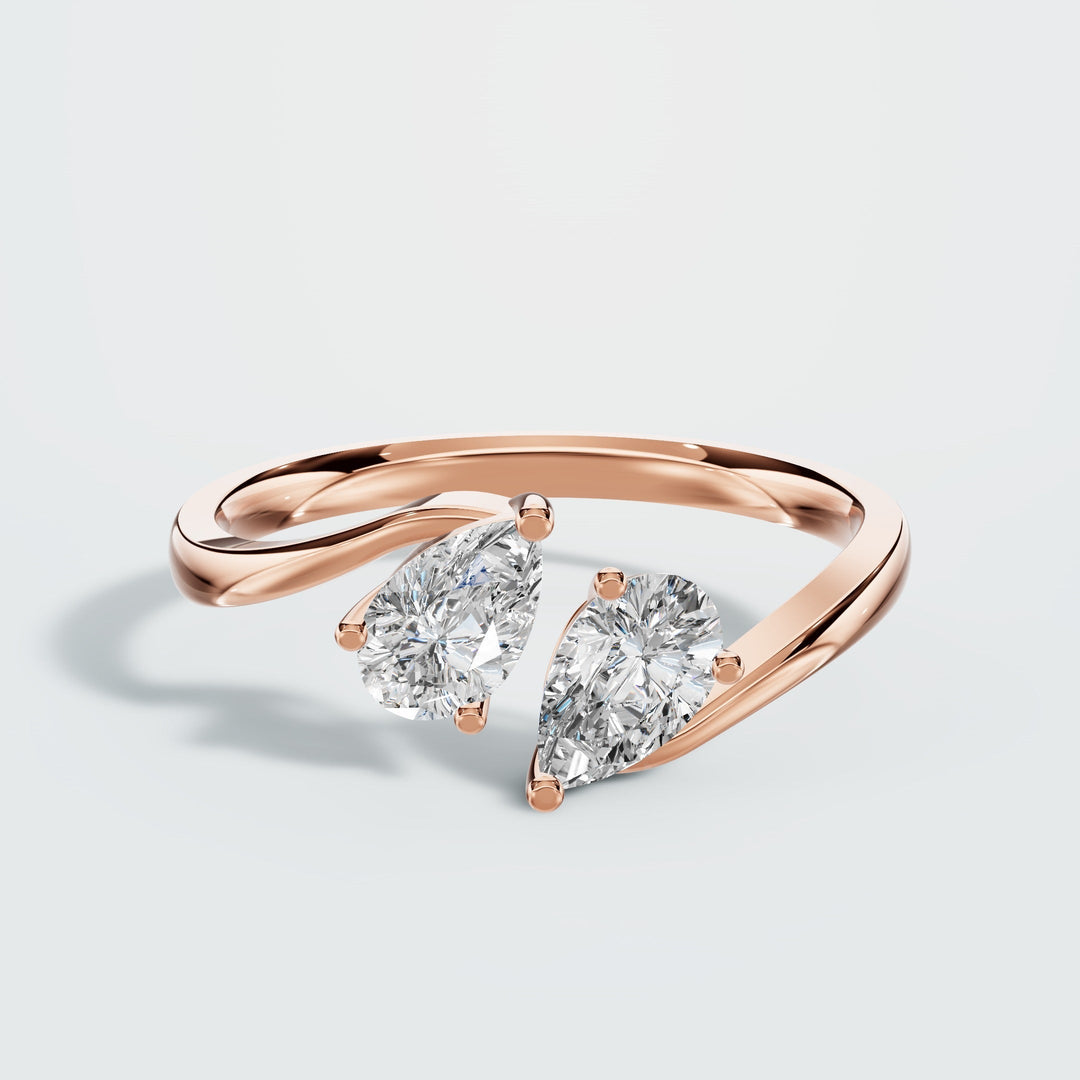 Double Drop Diamond ring