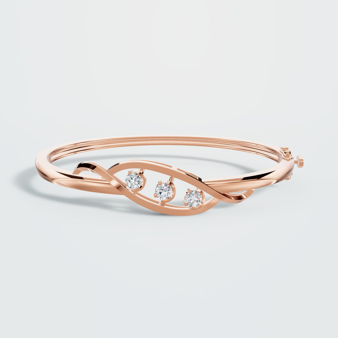 Luxe Link Solitaire Bangle