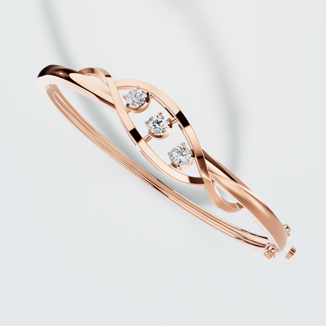 Luxe Link Solitaire Bangle