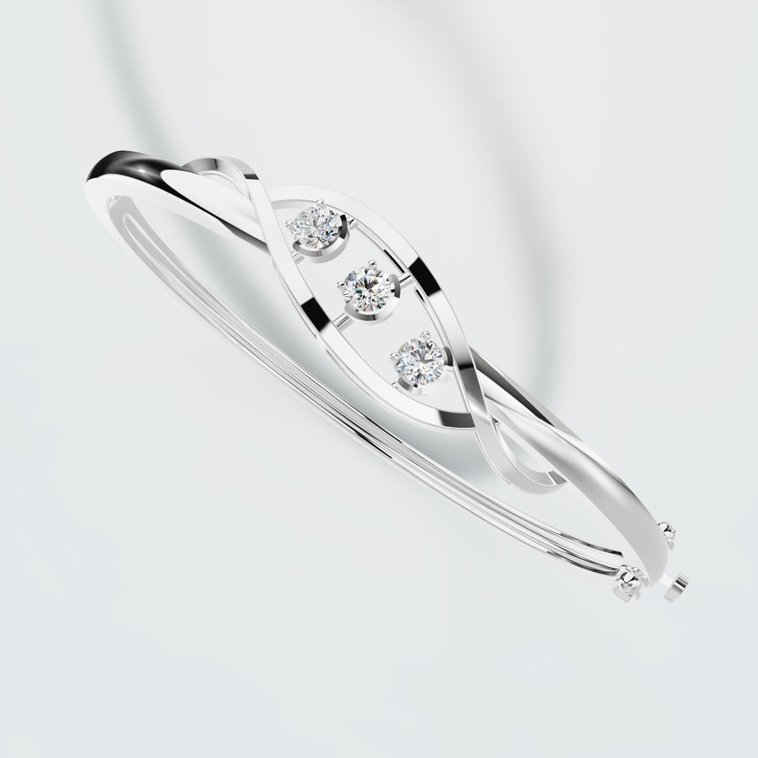 Luxe Link Solitaire Bangle