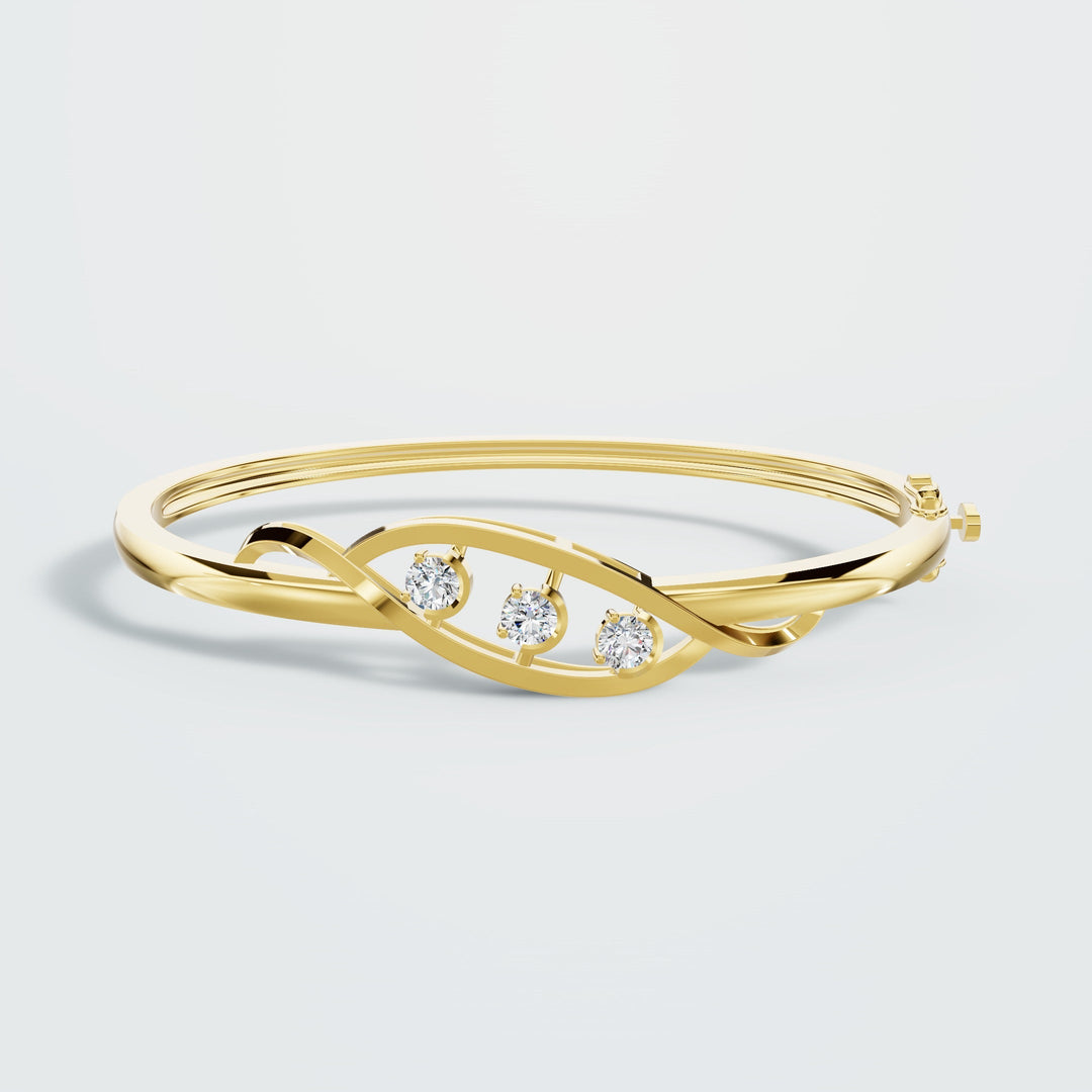 Luxe Link Solitaire Bangle