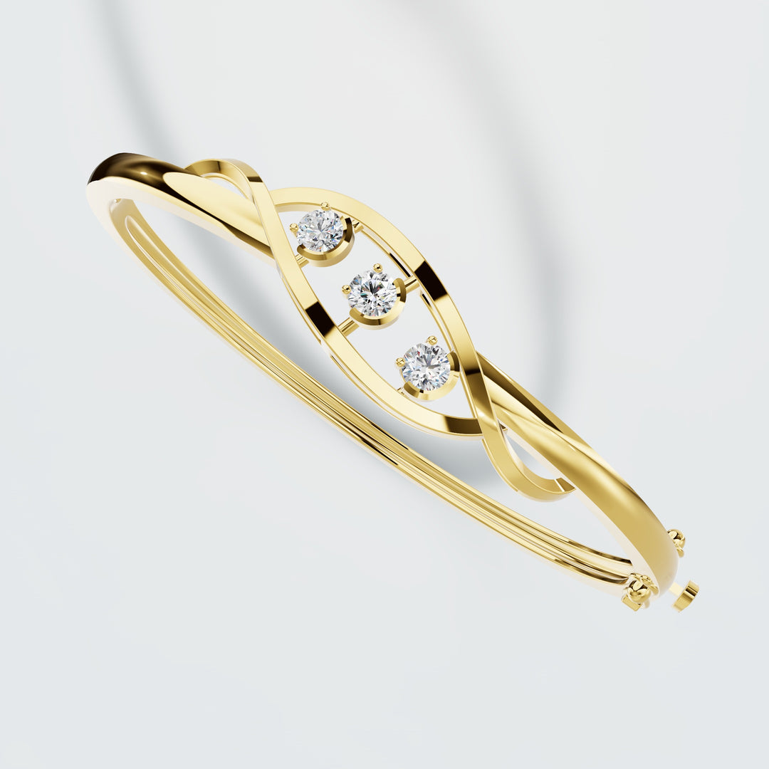 Luxe Link Solitaire Bangle