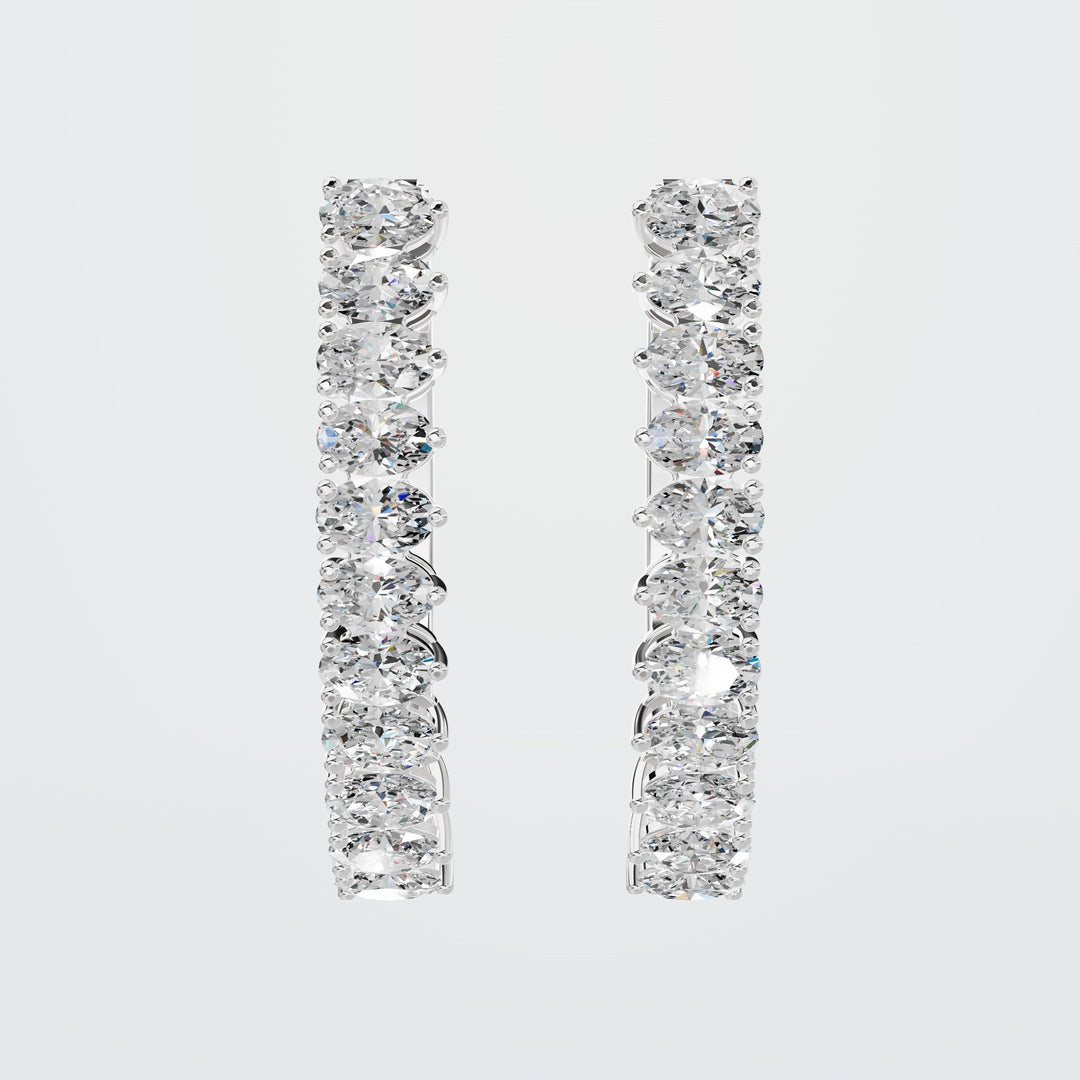 Teardrop Eternity Earrings