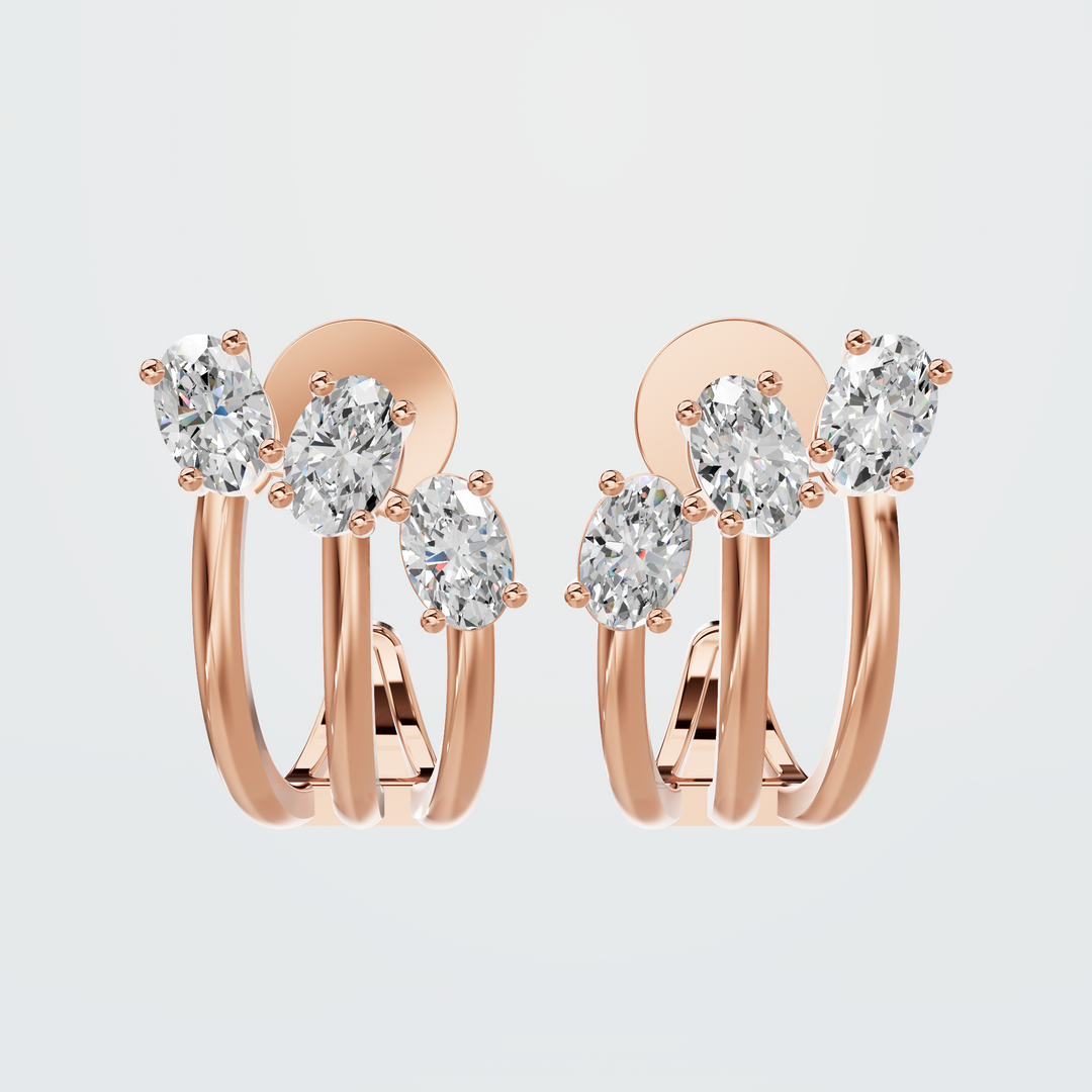Floating Diamond Earrings