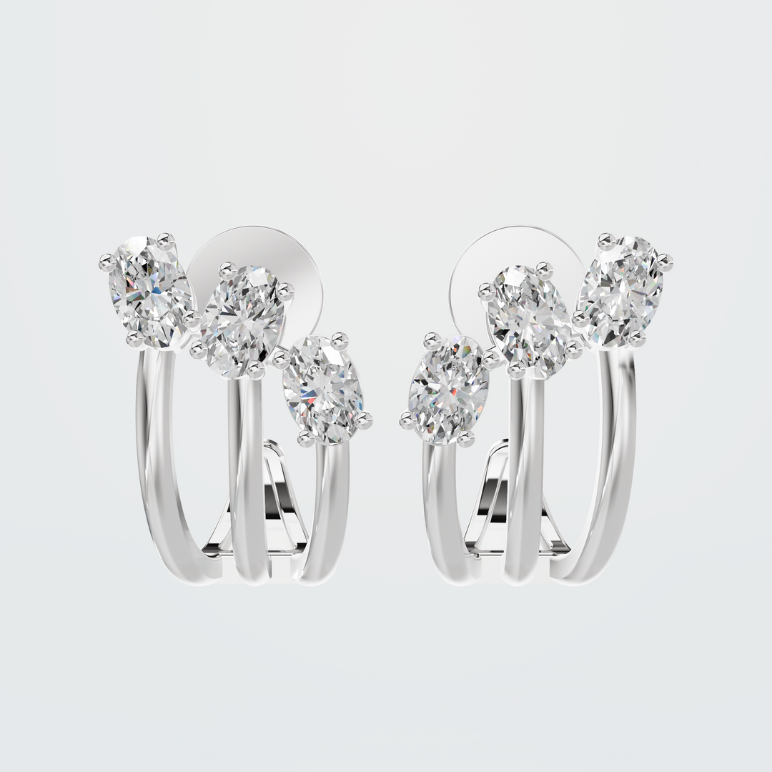 Floating Diamond Earrings