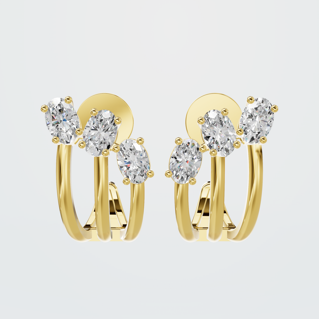 Floating Diamond Earrings