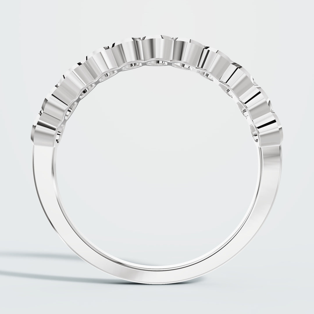 Half  Eternity Oval Cut Band