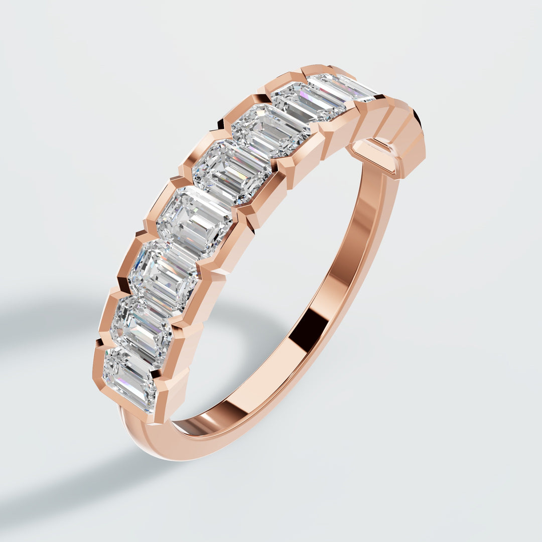 Half baguette eternity band