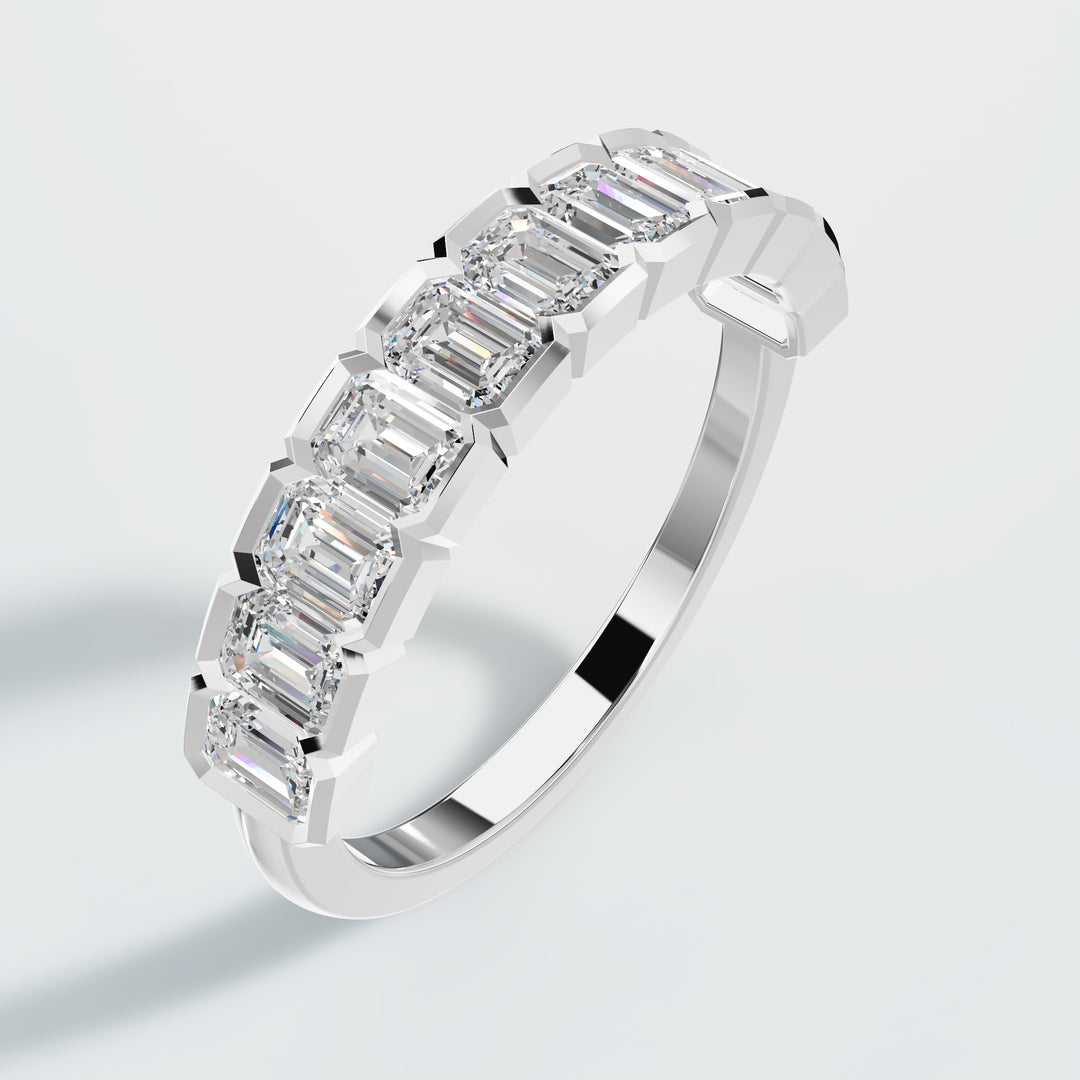 Half baguette eternity band
