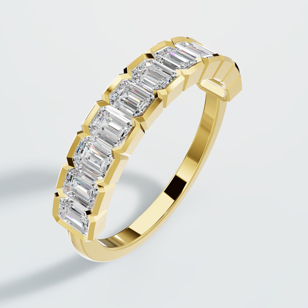 Half baguette eternity band