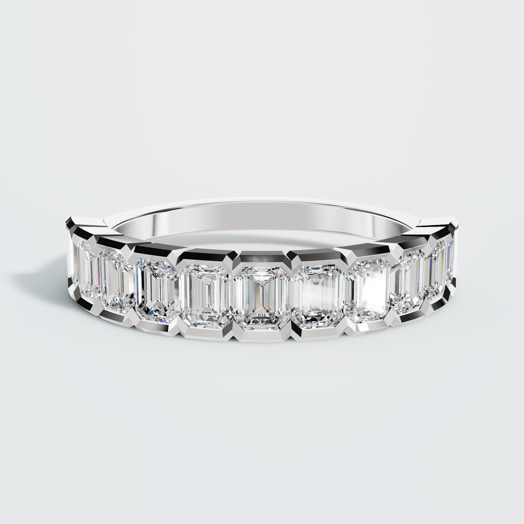 Half baguette eternity band