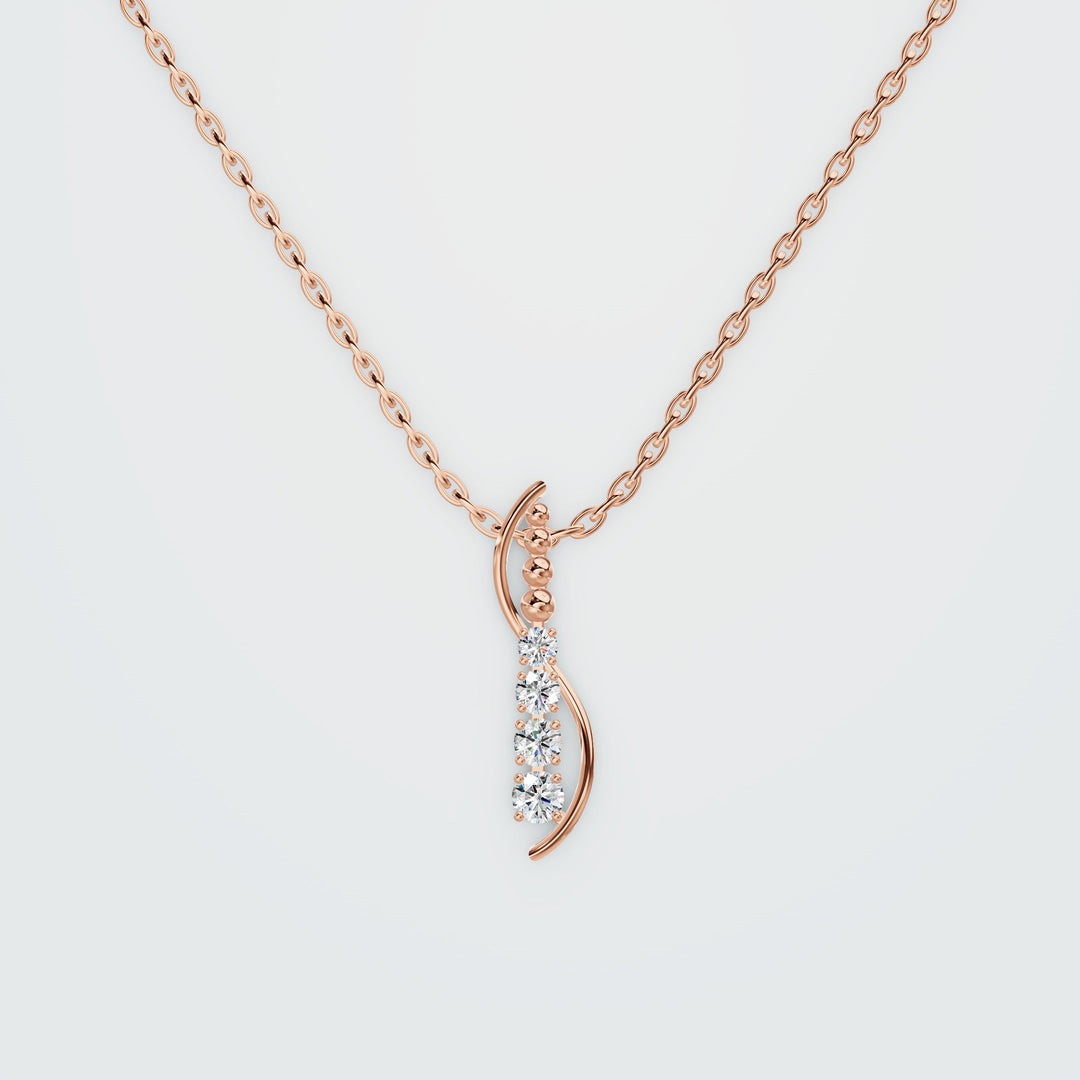 Floral solitare Necklace